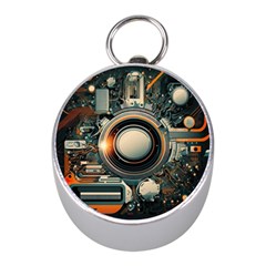 Technology Robot Internet Processor Mini Silver Compasses