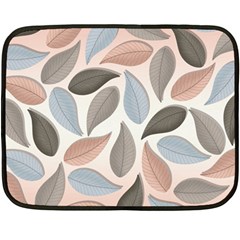 Leaves Pastel Background Nature Two Sides Fleece Blanket (mini)