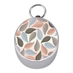 Leaves Pastel Background Nature Mini Silver Compasses