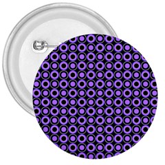 Mazipoodles Purple Donuts Polka Dot  3  Buttons