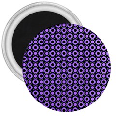 Mazipoodles Purple Donuts Polka Dot  3  Magnets