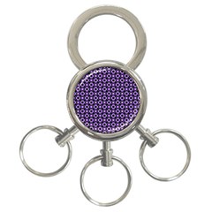 Mazipoodles Purple Donuts Polka Dot  3-ring Key Chain by Mazipoodles