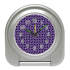 Mazipoodles Purple Donuts Polka Dot  Travel Alarm Clock by Mazipoodles