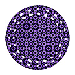 Mazipoodles Purple Donuts Polka Dot  Ornament (round Filigree) by Mazipoodles