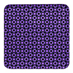 Mazipoodles Purple Donuts Polka Dot  Square Glass Fridge Magnet (4 Pack) by Mazipoodles