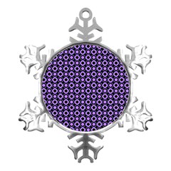 Mazipoodles Purple Donuts Polka Dot  Metal Small Snowflake Ornament by Mazipoodles
