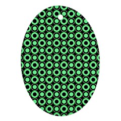 Mazipoodles Green Donuts Polka Dot Ornament (oval)