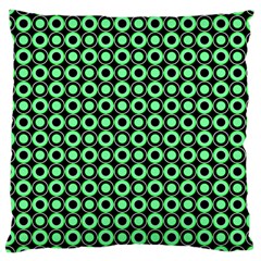 Mazipoodles Green Donuts Polka Dot Large Cushion Case (two Sides) by Mazipoodles