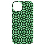 Mazipoodles Green Donuts Polka Dot iPhone 14 Plus Black UV Print Case Front