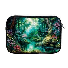 River Stream Flower Nature Apple Macbook Pro 17  Zipper Case by Ravend