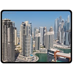 Building Sea Architecture Marina Two Sides Fleece Blanket (large)