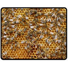 Honey Bee Bees Insect Fleece Blanket (medium) by Ravend