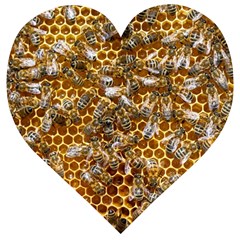 Honey Bee Bees Insect Wooden Puzzle Heart by Ravend