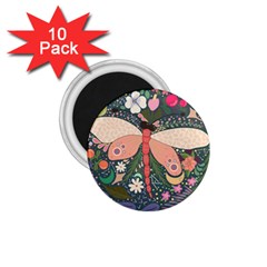 Bug Nature Flower Dragonfly 1 75  Magnets (10 Pack) 