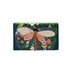 Bug Nature Flower Dragonfly Cosmetic Bag (xs) by Ravend