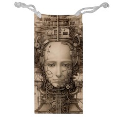 Cyborg Robot Future Drawing Poster Jewelry Bag by Ravend