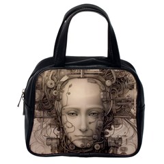 Cyborg Robot Future Drawing Poster Classic Handbag (one Side) by Ravend