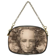 Cyborg Robot Future Drawing Poster Chain Purse (two Sides) by Ravend