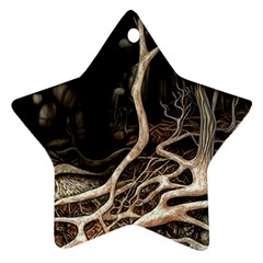 Tree Nature Landscape Forest Star Ornament (two Sides)