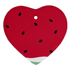 Minimalist Summer Watermelon Wallpaper Ornament (heart)