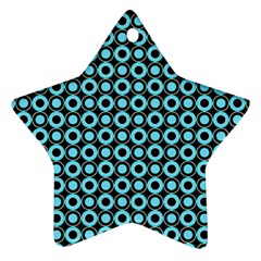 Mazipoodles Blue Donuts Polka Dot Ornament (star)