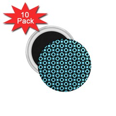 Mazipoodles Blue Donuts Polka Dot 1 75  Magnets (10 Pack) 