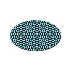 Mazipoodles Blue Donuts Polka Dot Sticker Oval (100 Pack)