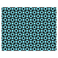 Mazipoodles Blue Donuts Polka Dot Two Sides Premium Plush Fleece Blanket (medium) by Mazipoodles