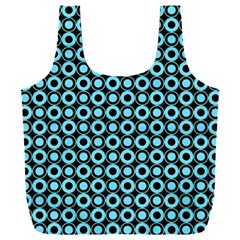 Mazipoodles Blue Donuts Polka Dot Full Print Recycle Bag (xxl) by Mazipoodles