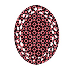 Mazipoodles Red Donuts Polka Dot  Oval Filigree Ornament (two Sides) by Mazipoodles