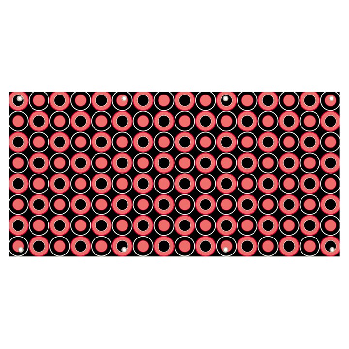 Mazipoodles Red Donuts Polka Dot  Banner and Sign 8  x 4 