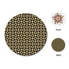  Mazipoodles Yellow Donuts Polka Dot Playing Cards Single Design (round) by Mazipoodles