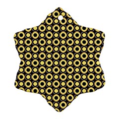  Mazipoodles Yellow Donuts Polka Dot Snowflake Ornament (two Sides) by Mazipoodles