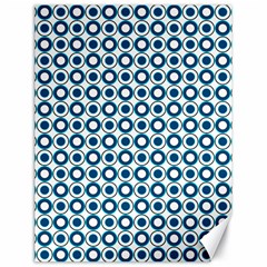 Mazipoodles Dusty Duck Egg Blue White Donuts Polka Dot Canvas 18  X 24  by Mazipoodles