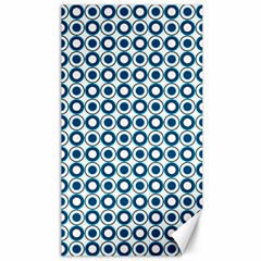 Mazipoodles Dusty Duck Egg Blue White Donuts Polka Dot Canvas 40  X 72 
