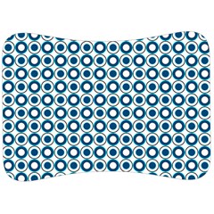 Mazipoodles Dusty Duck Egg Blue White Donuts Polka Dot Velour Seat Head Rest Cushion by Mazipoodles