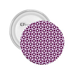 Mazipoodles Magenta White Donuts Polka Dot 2 25  Buttons