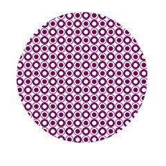 Mazipoodles Magenta White Donuts Polka Dot Mini Round Pill Box (pack Of 3) by Mazipoodles