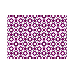 Mazipoodles Magenta White Donuts Polka Dot Premium Plush Fleece Blanket (mini) by Mazipoodles