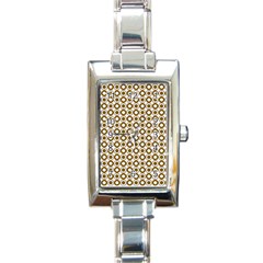 Mazipoodles Olive White Donuts Polka Dot Rectangle Italian Charm Watch