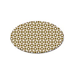 Mazipoodles Olive White Donuts Polka Dot Sticker (oval) by Mazipoodles