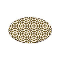 Mazipoodles Olive White Donuts Polka Dot Sticker Oval (10 Pack) by Mazipoodles