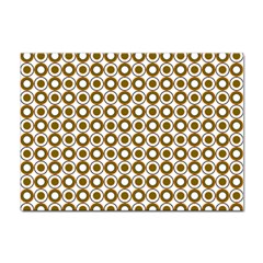 Mazipoodles Olive White Donuts Polka Dot Sticker A4 (100 Pack) by Mazipoodles