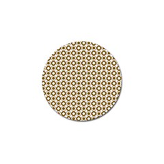 Mazipoodles Olive White Donuts Polka Dot Golf Ball Marker by Mazipoodles