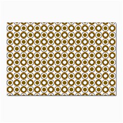 Mazipoodles Olive White Donuts Polka Dot Postcard 4 x 6  (pkg Of 10) by Mazipoodles