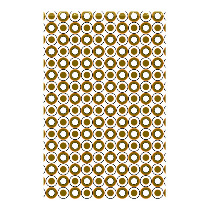 Mazipoodles Olive White Donuts Polka Dot Shower Curtain 48  x 72  (Small) 