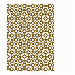 Mazipoodles Olive White Donuts Polka Dot Small Garden Flag (two Sides) by Mazipoodles