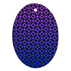 Mazipoodles Purple Pink Gradient Donuts Polka Dot Ornament (oval) by Mazipoodles
