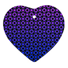 Mazipoodles Purple Pink Gradient Donuts Polka Dot Ornament (heart)