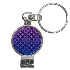 Mazipoodles Purple Pink Gradient Donuts Polka Dot Nail Clippers Key Chain by Mazipoodles